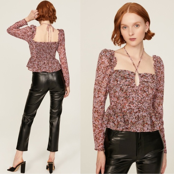 ASTR The Label Toni Floral Long Sleeve Women's Top - Picture 1 of 8